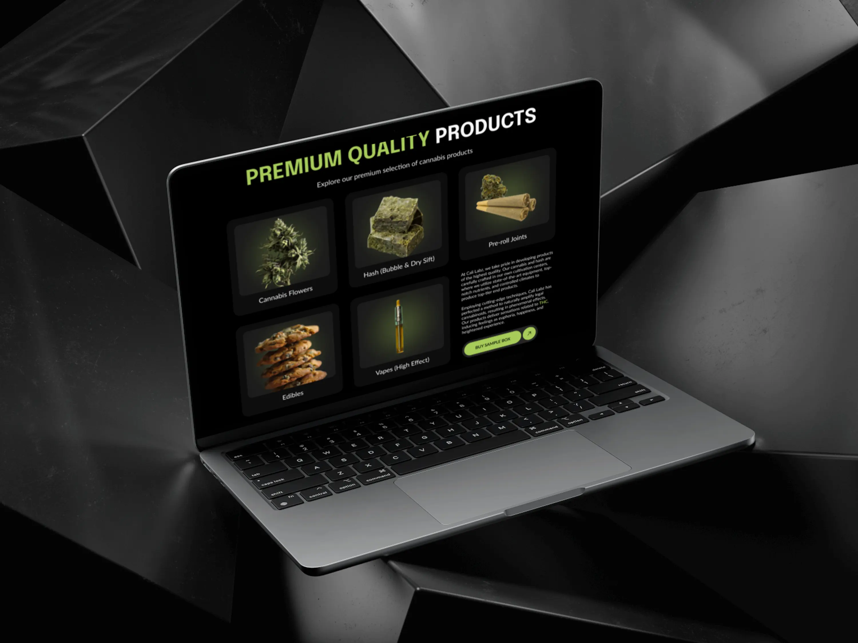 Cali Labz desktop mockup