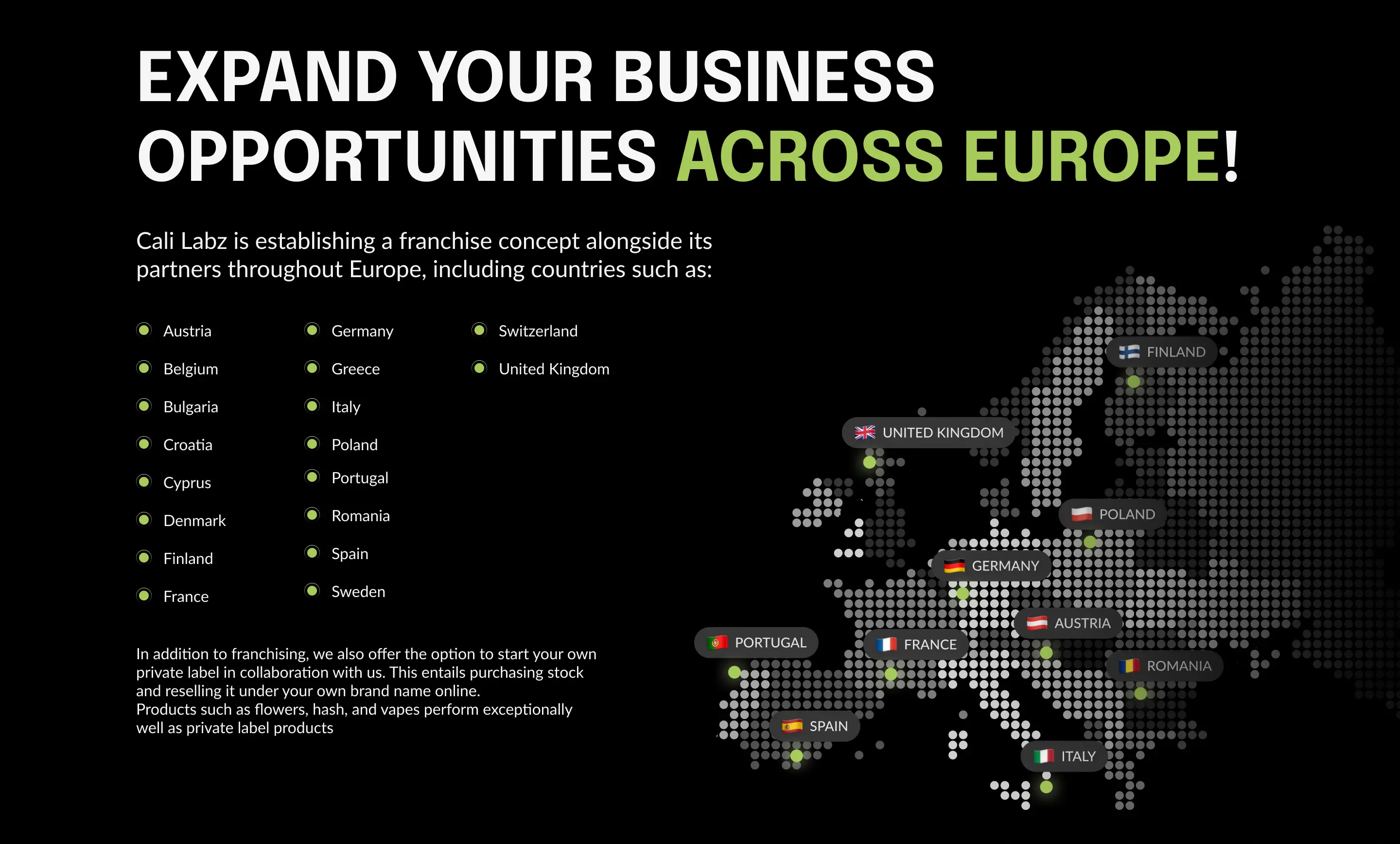 Cali Labz locations section