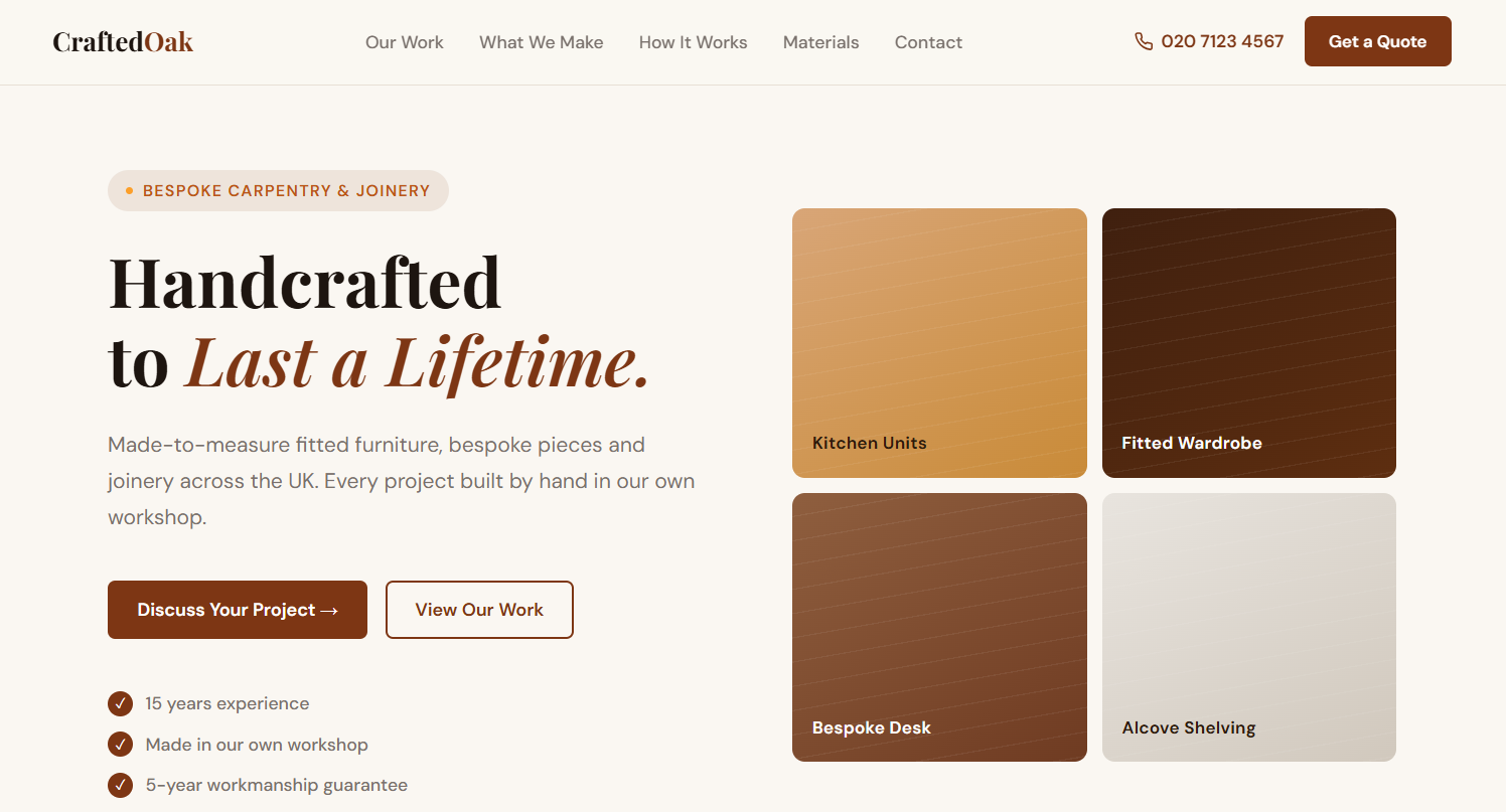 Carpenter website template