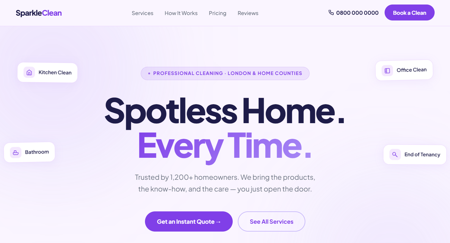 Cleaner template preview