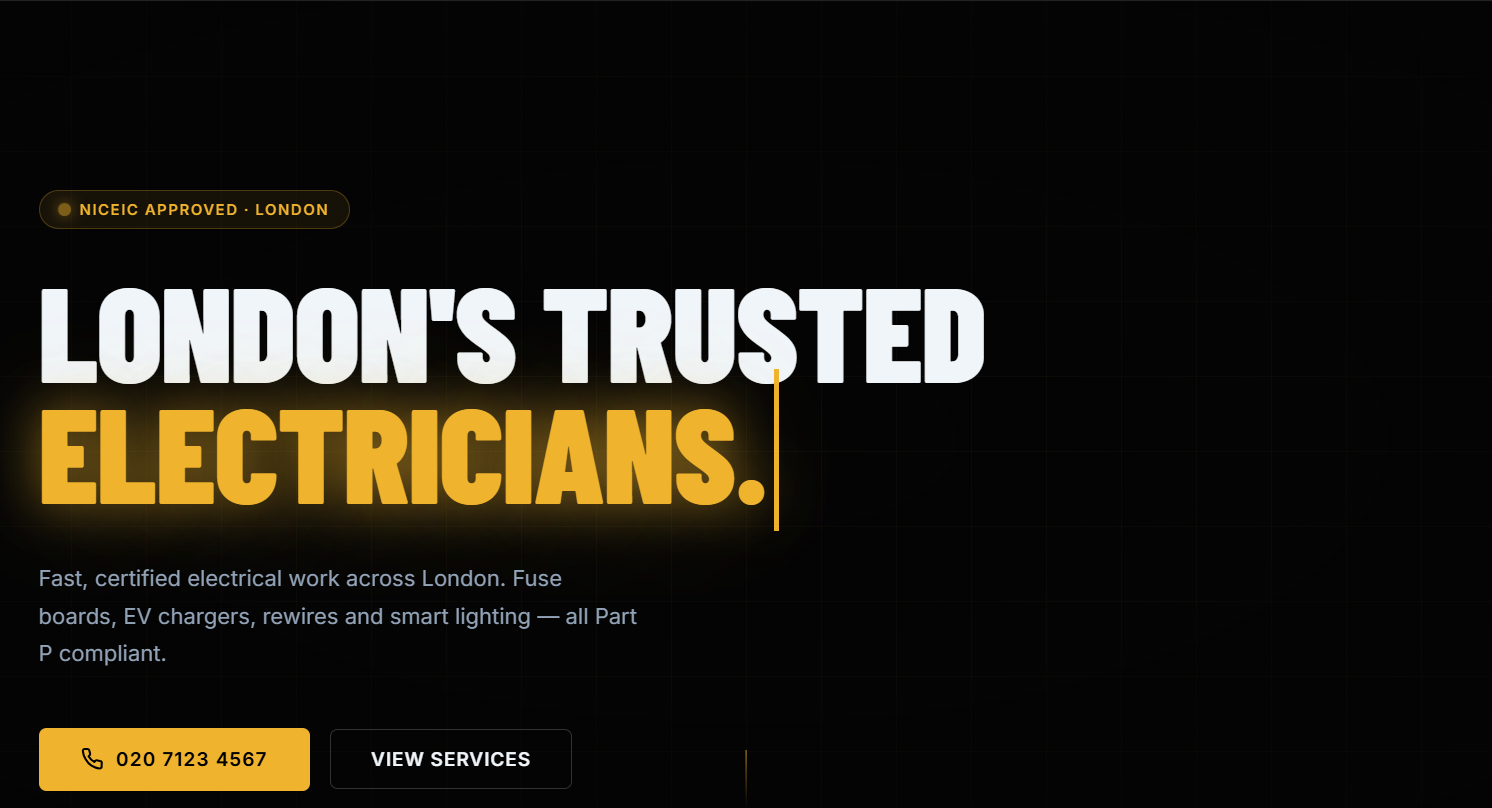 Electrician template preview